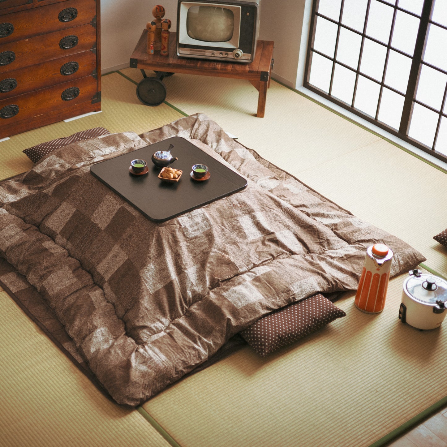 選べる日本製こたつ布団 こたつテーブルセット 60×60cm 2点セット 3点セット