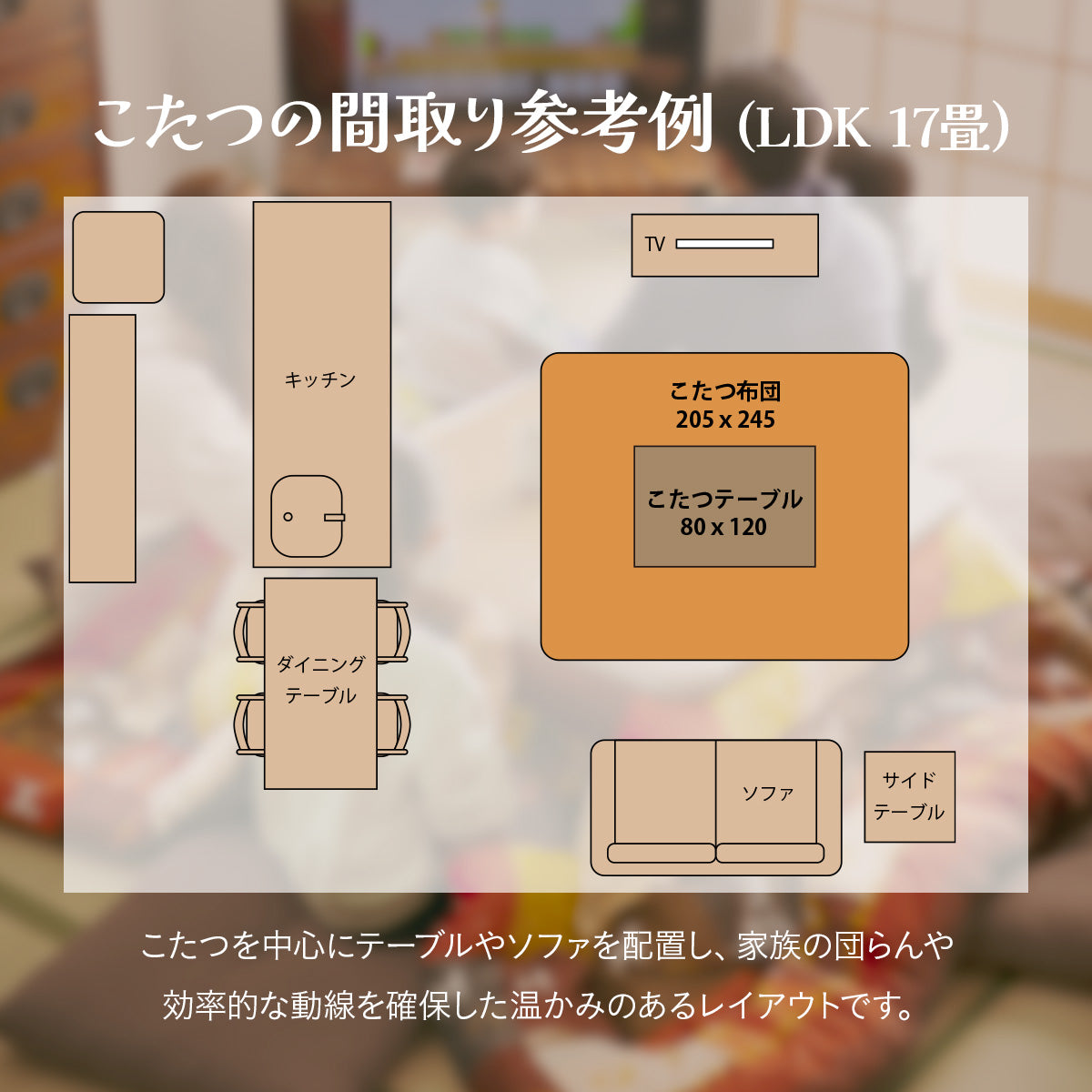 家具調こたつテーブル+こたつ布団掛け布団 セット シンシア