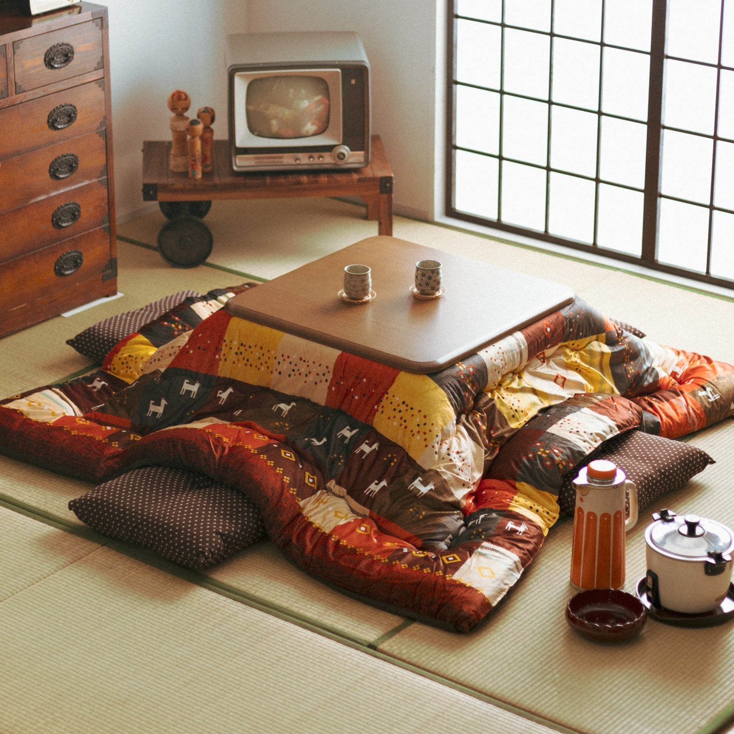 ギャッベ柄 こたつ布団 シンシア