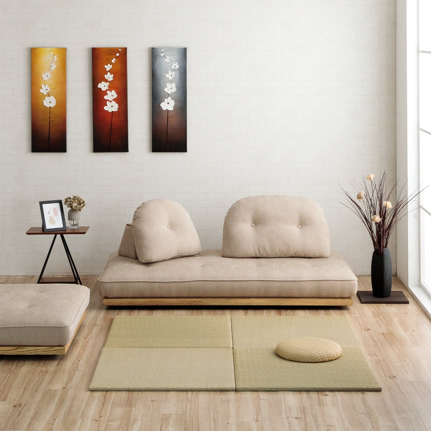 和室にも洋室にも合う 自由自在にアレンジが出来る アイランドソファ